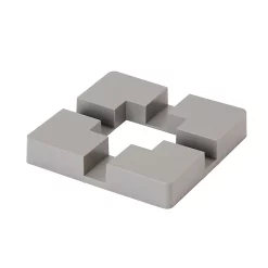 Castorama Cache Platine Carré Plastique GoodHome Neva RAL 7039 Taupe 15,5 X H.3 Cm
