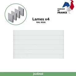 Castorama Clôture Jardimat Chalon Blanc 250 Cm, 4 Lames