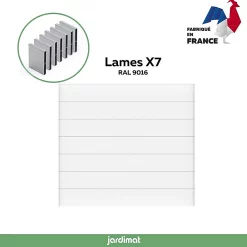 Castorama Clôture Jardimat Chalon Blanc 250 Cm, 7 Lames