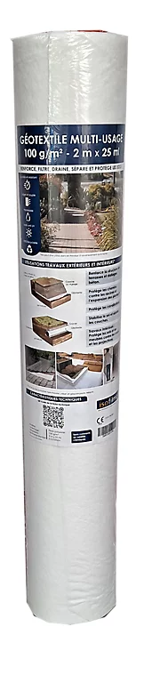 Castorama Feutre Géotextile Multi-usage - 100 G/m2 - 2 M X 25 M 3 Castorama Feutre Géotextile Multi-usage - 100 G/m2 - 2 M X 25 M