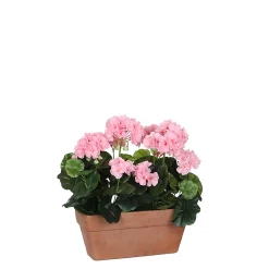 Castorama Geranium Rose Articiciel En Jardinière Terra 29 X 13 X H.40 Cm