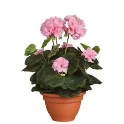 Castorama Geranium Rose Artificiel ø25 X H.35 Cm En Pot Campana Terra ø15,5 Cm