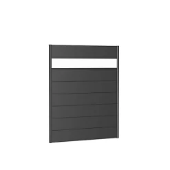 Castorama Panneau Acier Droit Biohort 150 X H.180 Cm Gris + Verre Acrylique