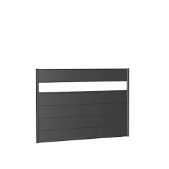 Castorama Panneau Acier Droit Biohort 200 X H.135 Cm Gris + Verre Acrylique