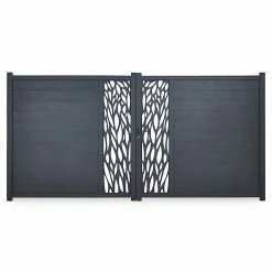 Castorama Portail Alu Neva Anthracite - 350 X H.170 Cm