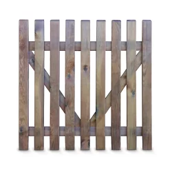 Castorama Portillon Clôture Bois Blooma Fuldda Marron 100 X H.100 Cm