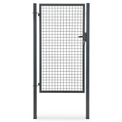 Castorama Portillon Pour Clôture Grillagée à Poteaux Carrés Blooma Gris 100 X H.170 Cm