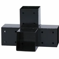 Castorama Raccord Pour Poteau Double T Métal Blooma Leie RAL 7021 Gris 7 X 7 Cm