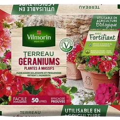 Castorama Terreau Géranium Vilmorin 50L Dont 10 Gratuits