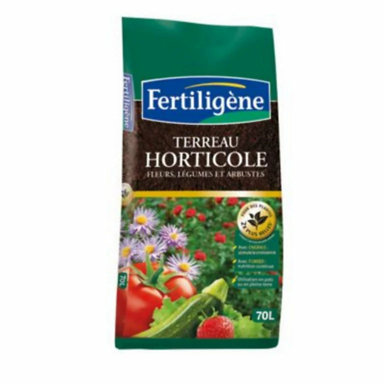 Terreau Horticole Fertiligène 70L (3 Sacs) 3 Terreau Horticole Fertiligène 70L (3 Sacs)