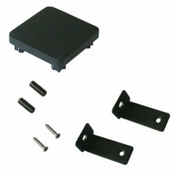 Castorama Chapeau Carré Métal Et Plastique Neva Anthracite 7,5 X H.3,7 Cm + Fixation Anthracite