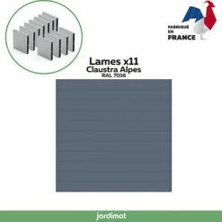 Castorama Clôture Jardimat Alpes Gris 180 Cm, 11 Lames