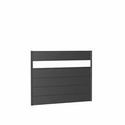 Castorama Panneau Acier Droit Biohort 180 X H.135 Cm Gris + Verre Acrylique