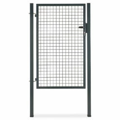 Castorama Portillon Pour Clôture Grillagée à Poteaux Carrés Blooma Gris 100 X H.150 Cm