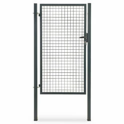 Castorama Portillon Pour Clôture Grillagée à Poteaux Carrés Blooma Gris 100 X H.170 Cm