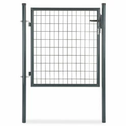 Castorama Portillon Pour Clôture Grillagée à Poteaux Ronds Gris 100 X H.100 Cm