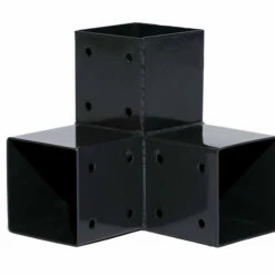 Castorama Raccord Pour Poteau Angle Métal Blooma Leie RAL 7021 Gris 7 X 7 Cm