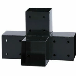 Castorama Raccord Pour Poteau Double T Métal Blooma Leie RAL 7021 Gris 7 X 7 Cm