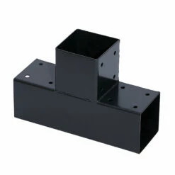 Castorama Raccord Pour Poteau Simple T Métal Blooma Lyna RAL 7021 Gris 9 X 9 Cm